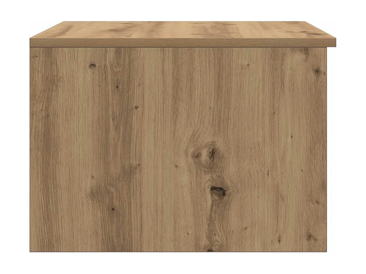 Table basse salon-Table à thé avec rangement chêne artisanal 50x50x36 cm bois d'ingénierie SHL10595