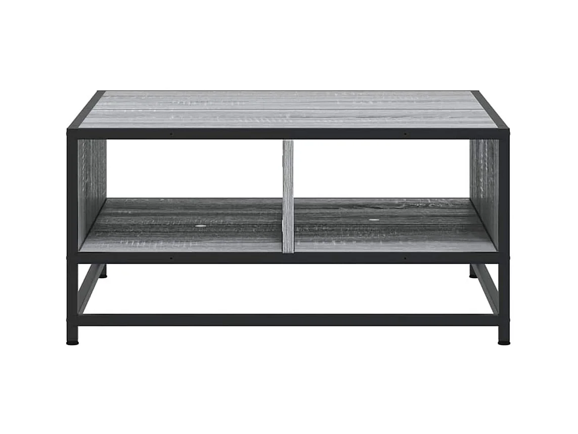 Table basse salon-Table d'appoint sonoma gris 60,5x60,5x30 cm bois d'ingénierie/métal SHL51734