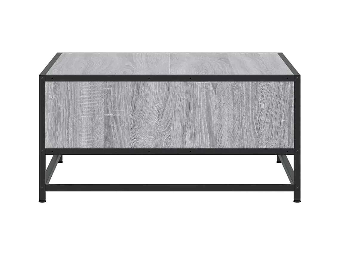 Table basse salon-Table d'appoint sonoma gris 60,5x60,5x30 cm bois d'ingénierie/métal SHL51734
