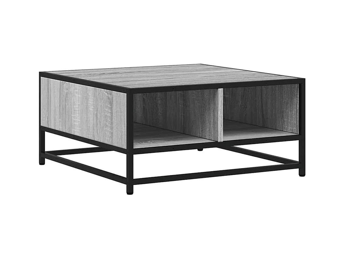 Table basse salon-Table d'appoint sonoma gris 60,5x60,5x30 cm bois d'ingénierie/métal SHL51734