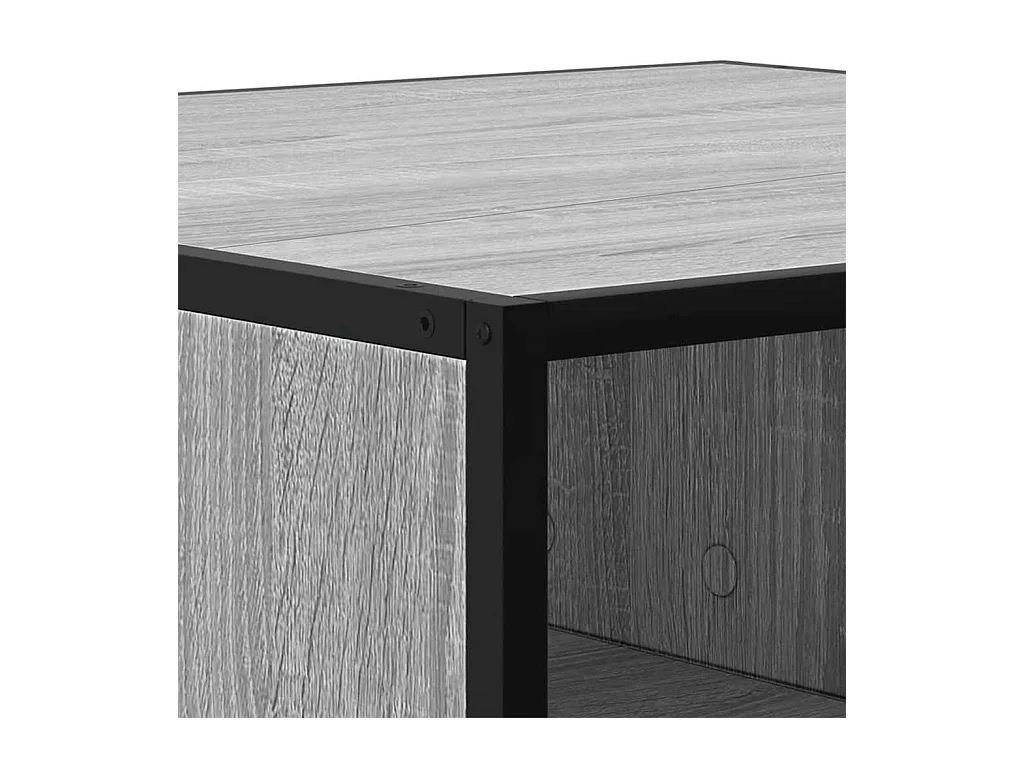 Table basse salon-Table d'appoint sonoma gris 60,5x60,5x30 cm bois d'ingénierie/métal SHL51734