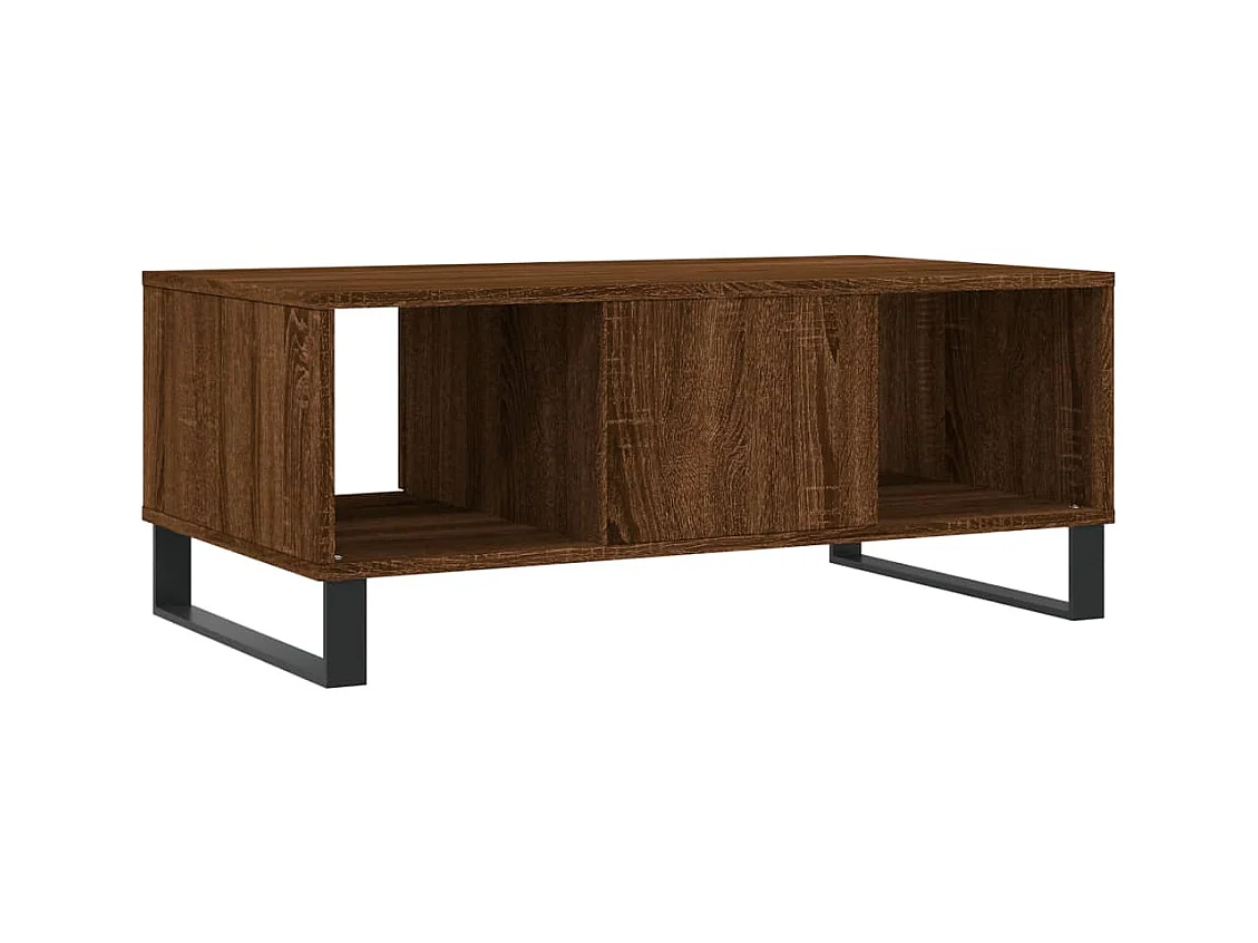 Table basse salon-Table d'appoint Chêne marron 90x50x36,5 cm Bois d'ingénierie SHL66764