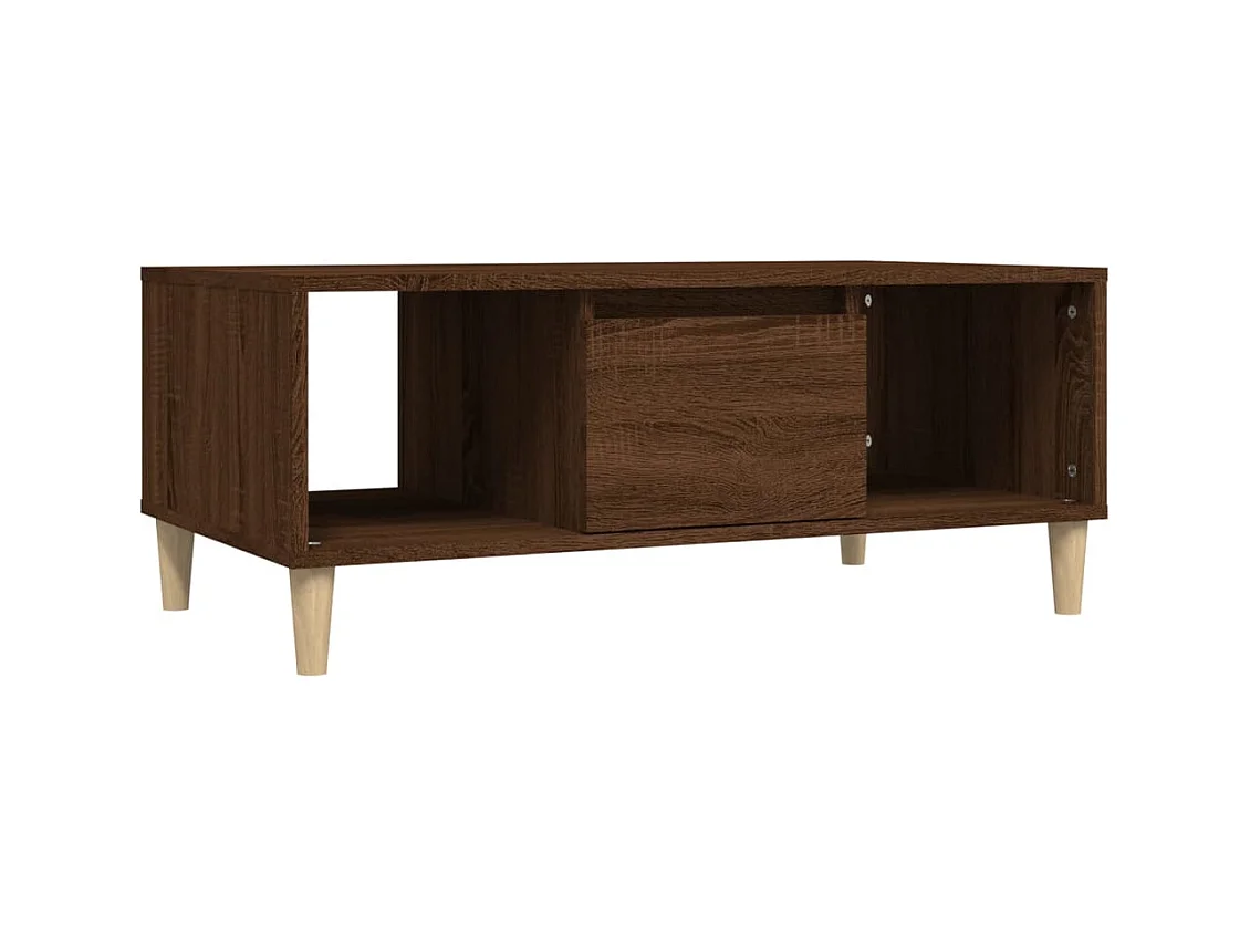 Table basse salon-Table d'appoint Chêne marron 90x50x36,5 cm Bois d'ingénierie SHL62543