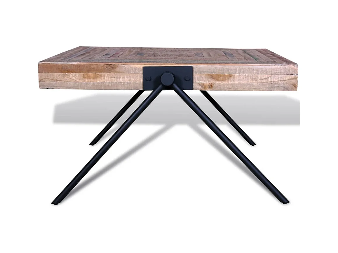 Table basse salon-Table d'appoint avec pieds en V design moderne Bois de teck recyclé SHL99170