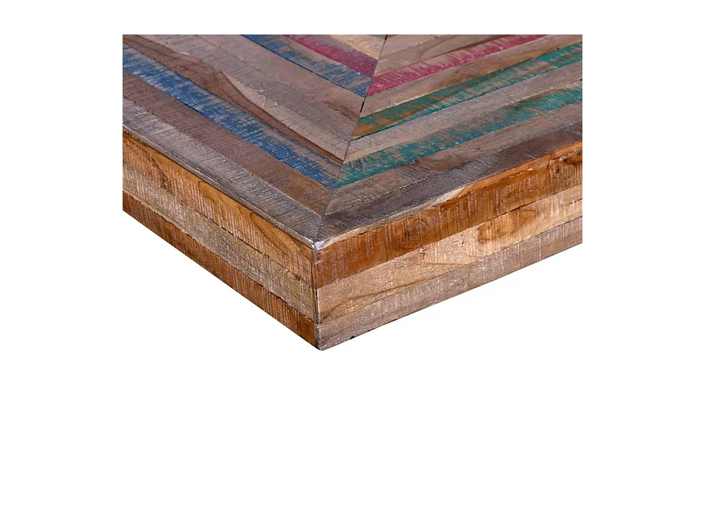 Table basse salon-Table d'appoint avec pieds en V design moderne Bois de teck recyclé SHL99170