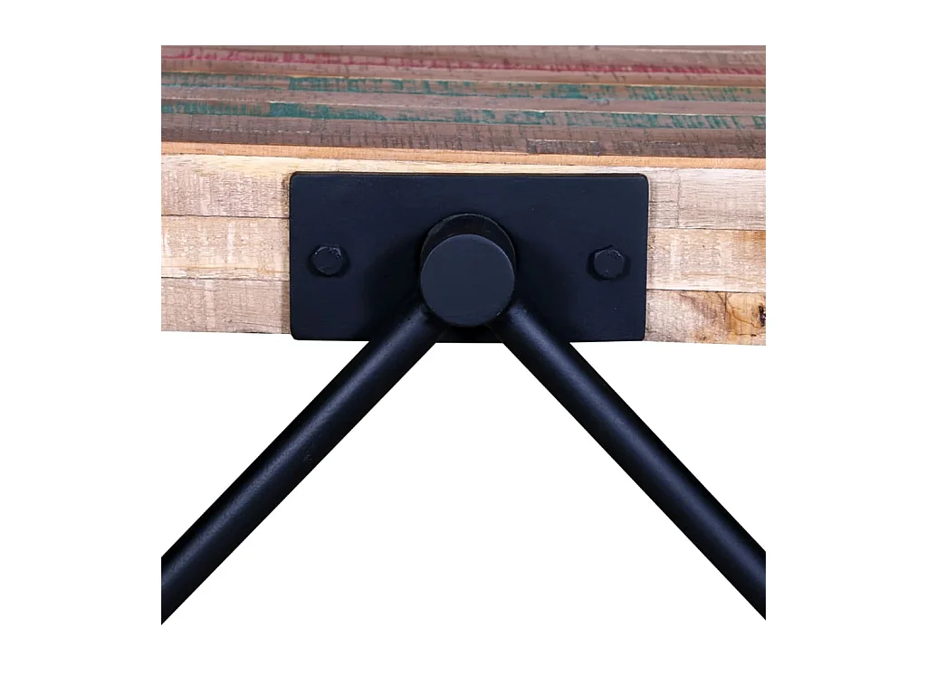 Table basse salon-Table d'appoint avec pieds en V design moderne Bois de teck recyclé SHL99170