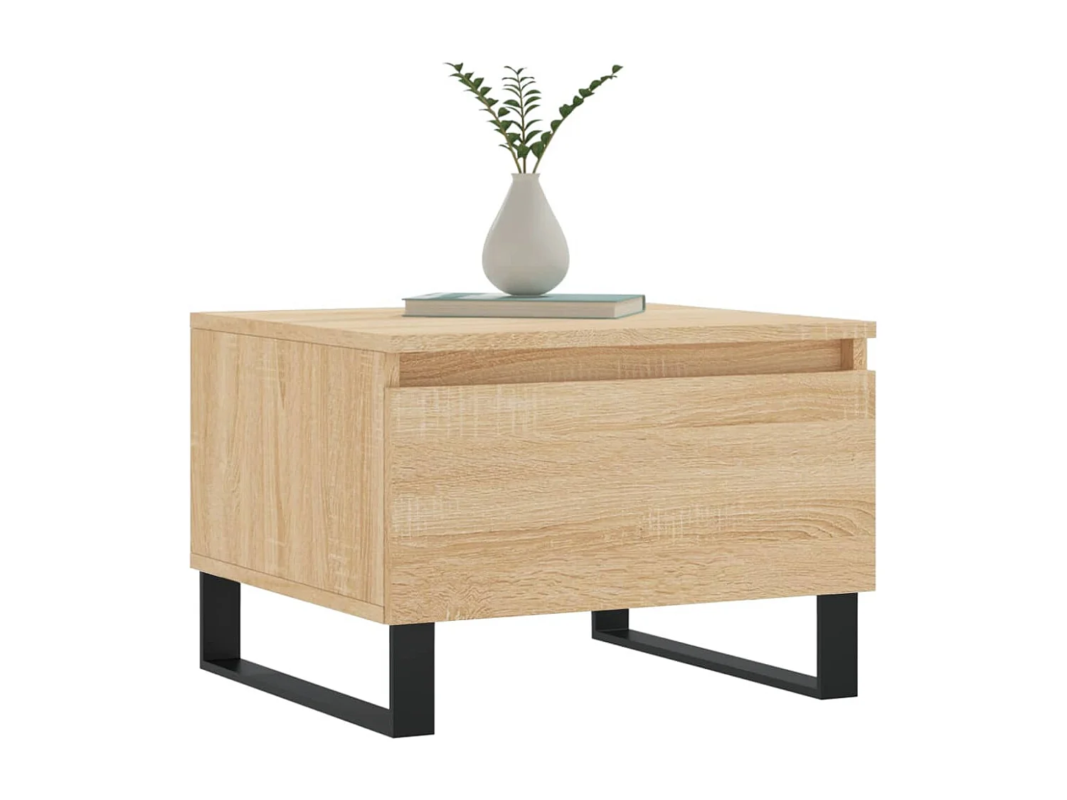 Mesa de centro | Mesa auxiliar madera maciza de pino marrón cera 55x55x40 cm SHL2412