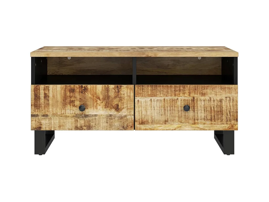 Mesa de centro | Mesa auxiliar con Infinity LED negro 90x50x41 cm SHL4174