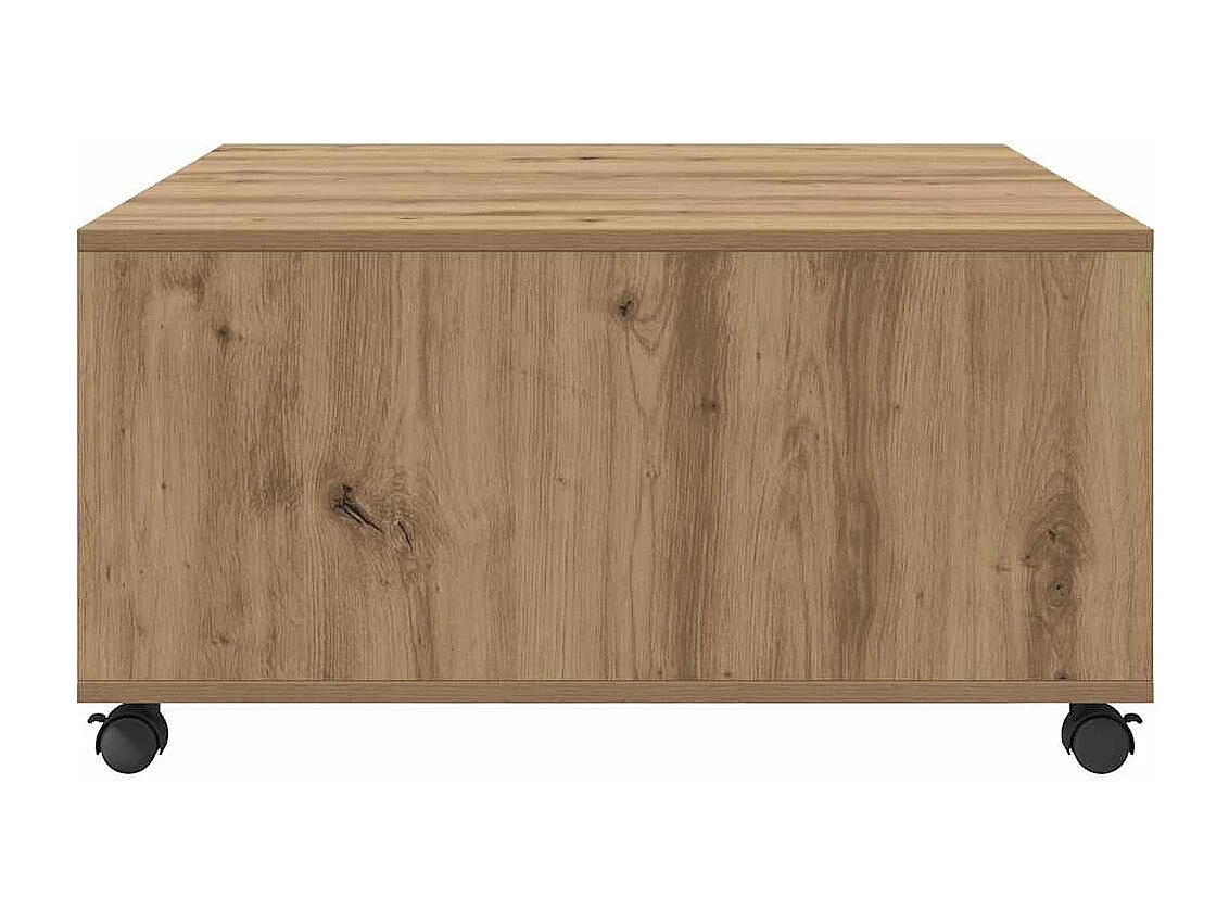 Mesa de centro | Mesa de café | Mesa auxiliar Roble artisan 75x75x38 cm Madera contrachapada SHL4862
