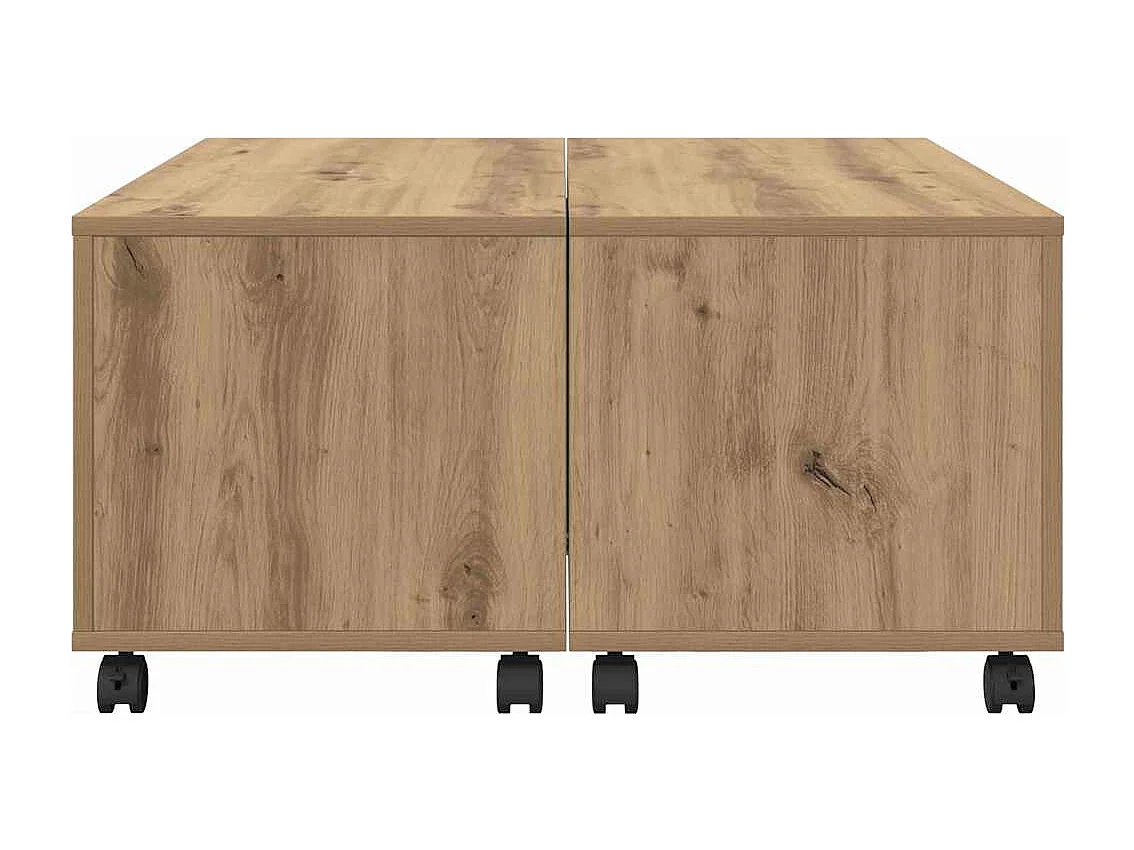 Mesa de centro | Mesa de café | Mesa auxiliar Roble artisan 75x75x38 cm Madera contrachapada SHL4862