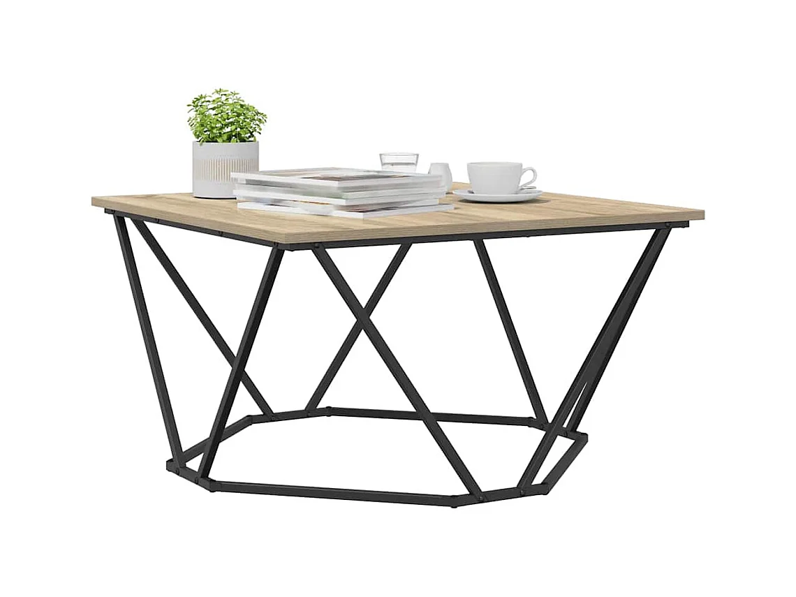 Mesa de centro | Mesa Lateral Nido | Mesa auxiliar 3 piezas Madera vieja 53x53x40 cm SHL2991