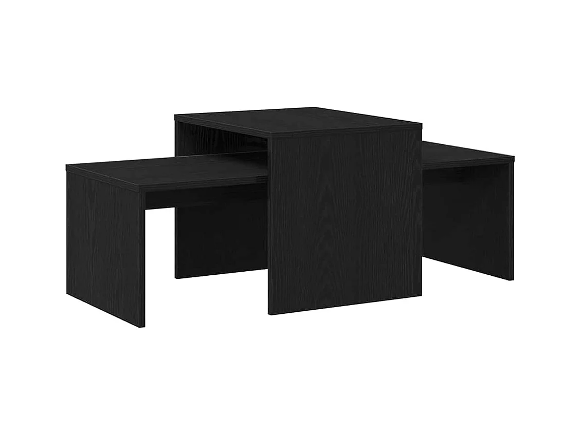 Mesa de centro-Mesa auxiliar-Mesita de centro madera contrachapada blanco brillante 68x50x38cm SHL4745