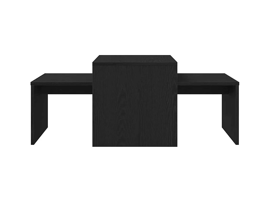 Mesa de centro-Mesa auxiliar-Mesita de centro madera contrachapada blanco brillante 68x50x38cm SHL4745