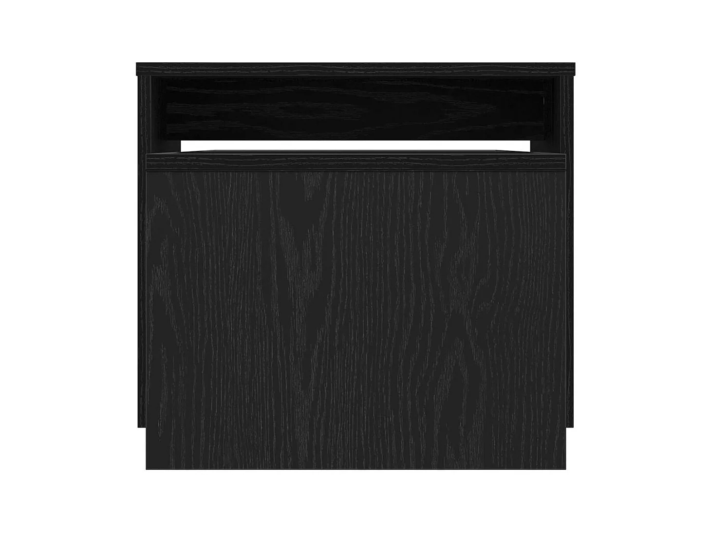 Mesa de centro-Mesa auxiliar-Mesita de centro madera contrachapada blanco brillante 68x50x38cm SHL4745