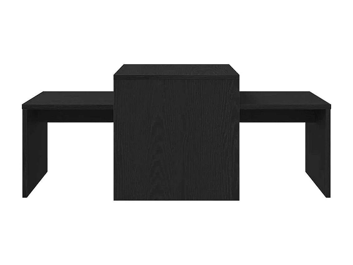 Mesa de centro-Mesa auxiliar-Mesita de centro madera contrachapada blanco brillante 68x50x38cm SHL4745