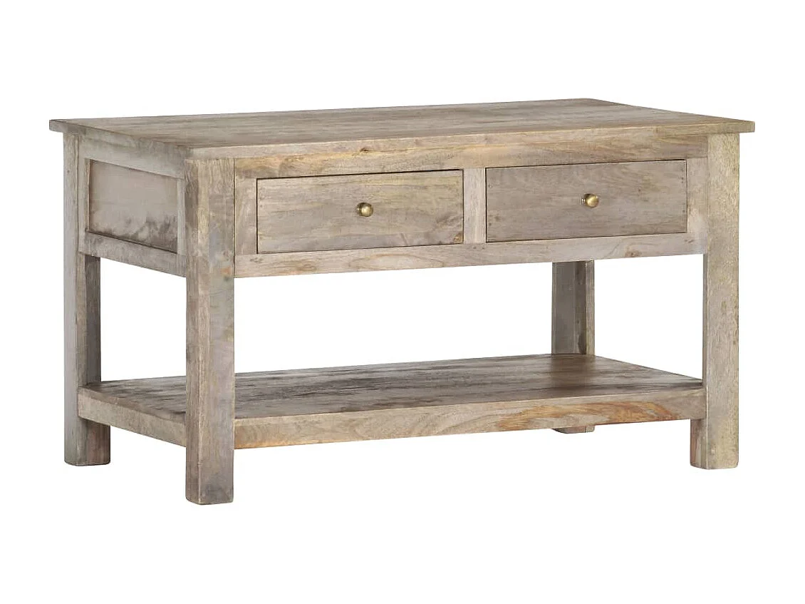 Couchtisch-Beistelltisch-Sofatisch 82x52x47 cm Massivholz Mango SHL9845