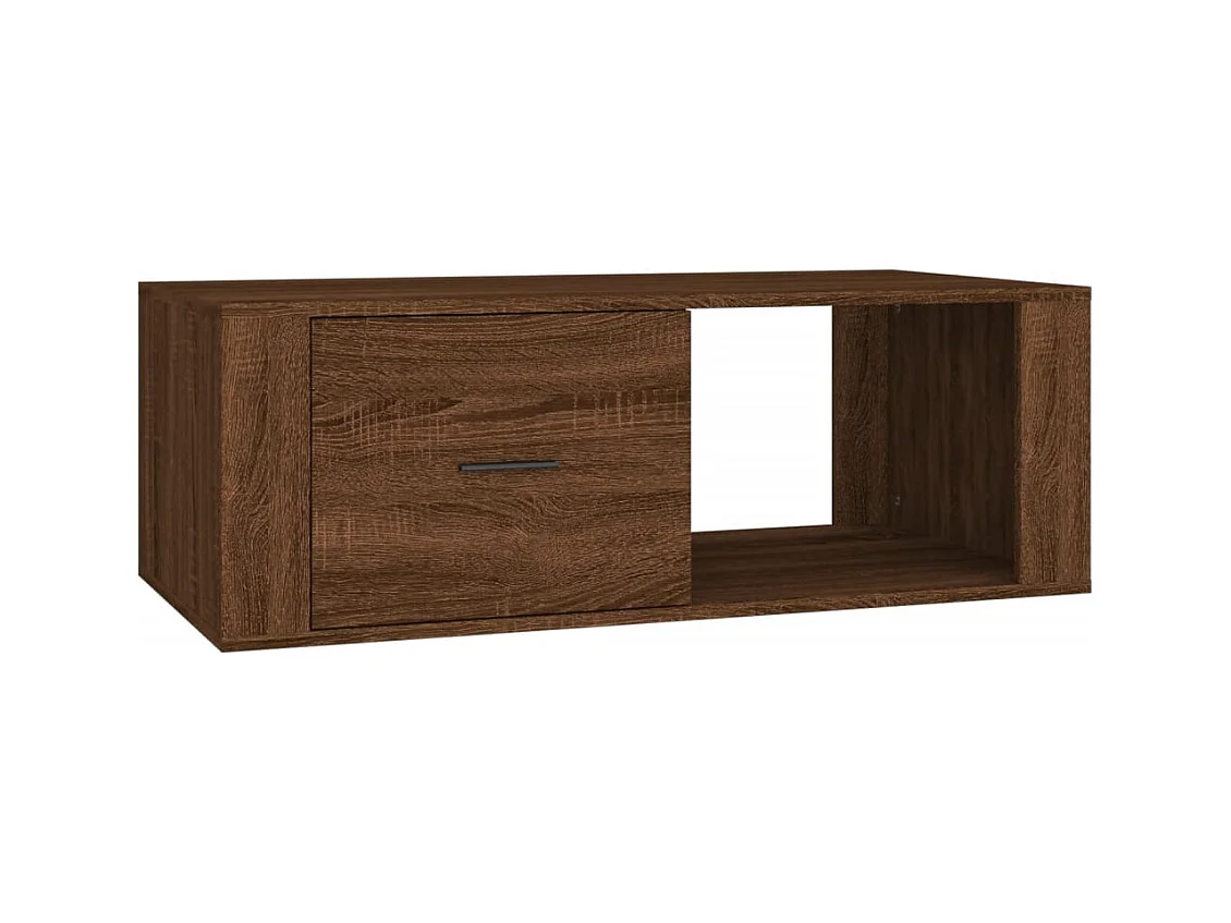 Mesa de centro | Mesa auxiliar madera contrachapada negra 50x50x35 cm SHL1797