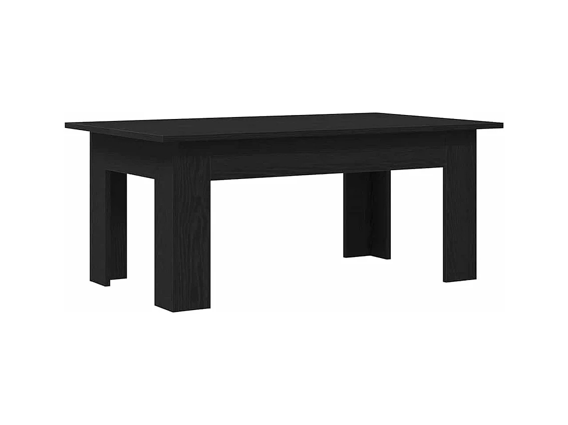 Table basse salon-Table d'appoint chêne noir 100x60x42 cm, faite en bois reconstitué. SHL75746