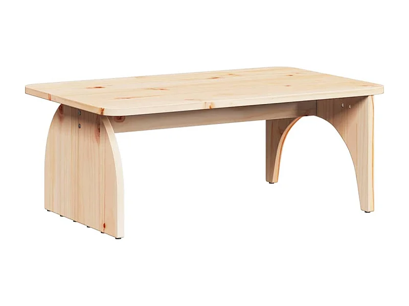Table basse salon-Table d'appoint Naturel 80x50x31 cm Bois massif en pin SHL67517