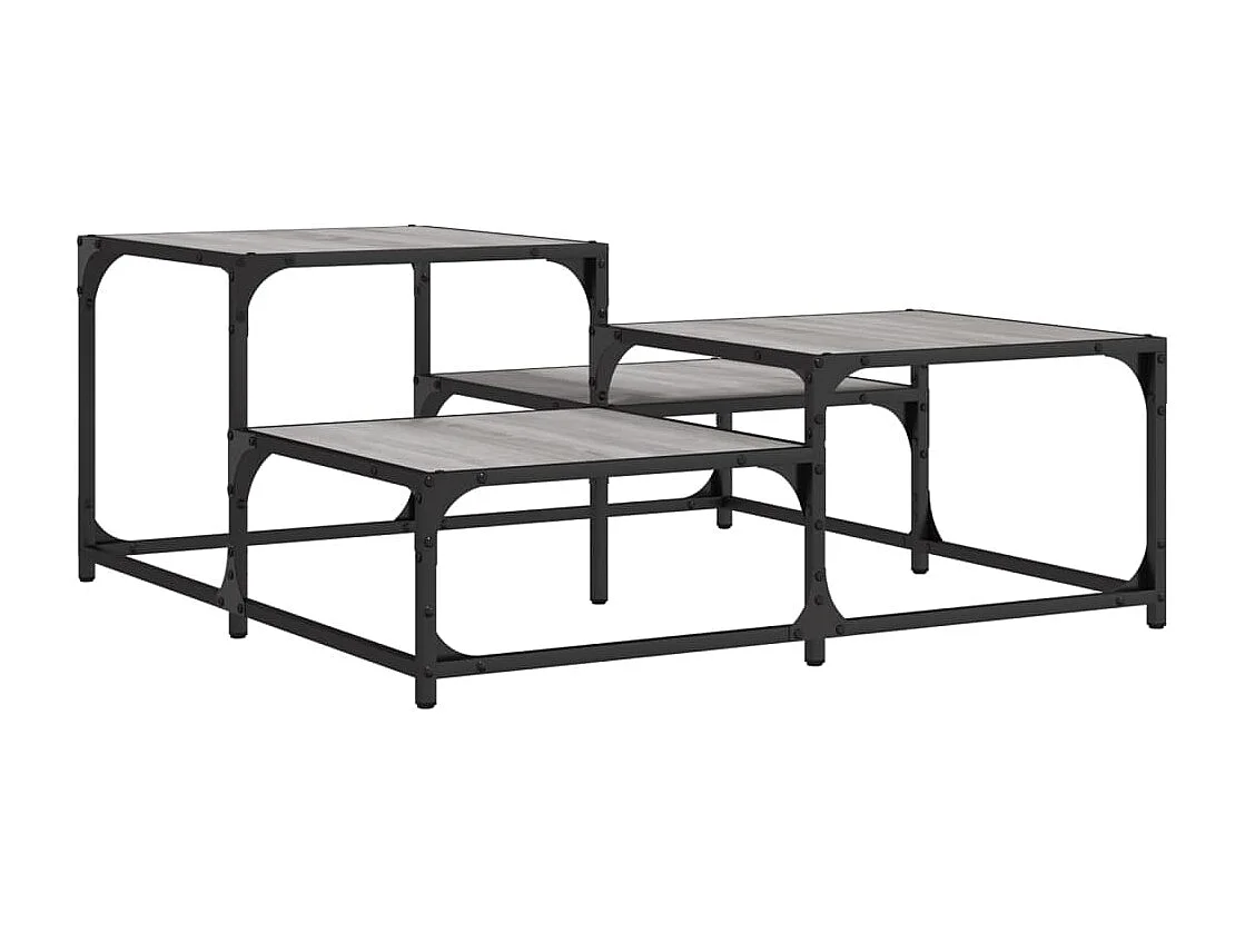 Couchtisch-Wohnzimmertisch-Beistelltische Grau Sonoma 87,5x87,5x40 cm Holzwerkstoff SHL81779