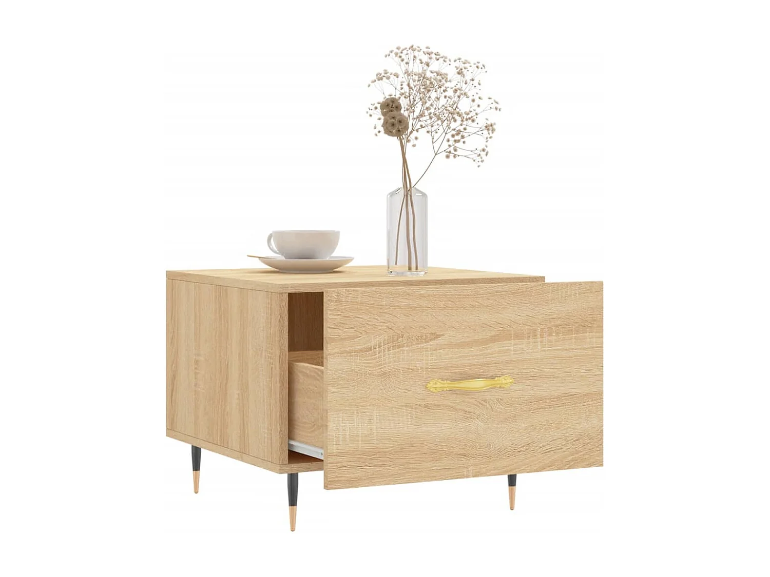 Tables basses salon-Tables d'appoint 2 pcs chêne sonoma 50x50x40 cm bois d'ingénierie SHL35898