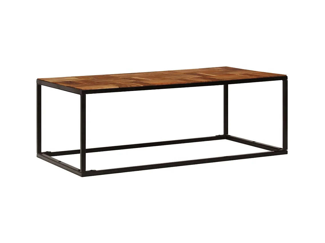 Table basse salon-Table d'appoint 110x60x40 cm Bois d'acacia solide et acier SHL39915
