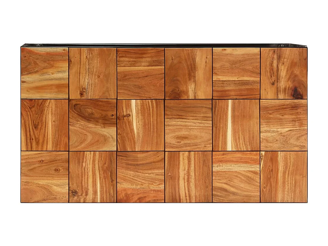 Couchtisch-Beistelltisch-Sofatisch 110x60x40 cm Massivholz Akazie und Stahl SHL121