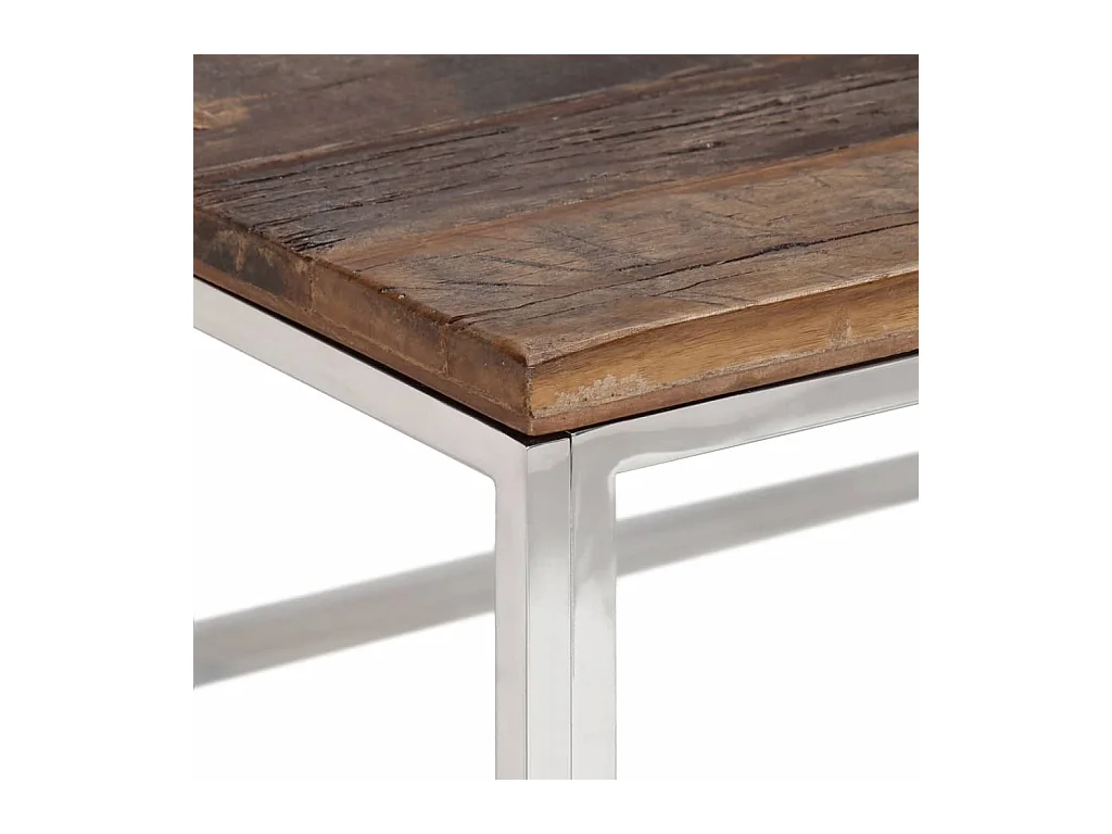 Mesa de centro | Mesa auxiliar con cajones roble artesanal 100x100x40 cm SHL4371