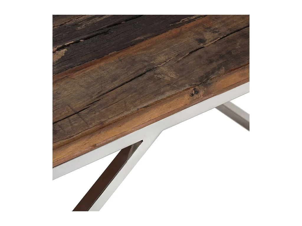 Mesa de centro | Mesa auxiliar con cajones roble artesanal 100x100x40 cm SHL4371