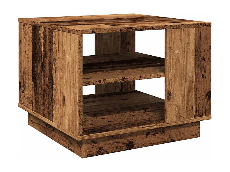 Couchtisch-Wohnzimmertisch-Beistelltische Altholz-Optik 55x55x42 cm Holzwerkstoff SHL5077