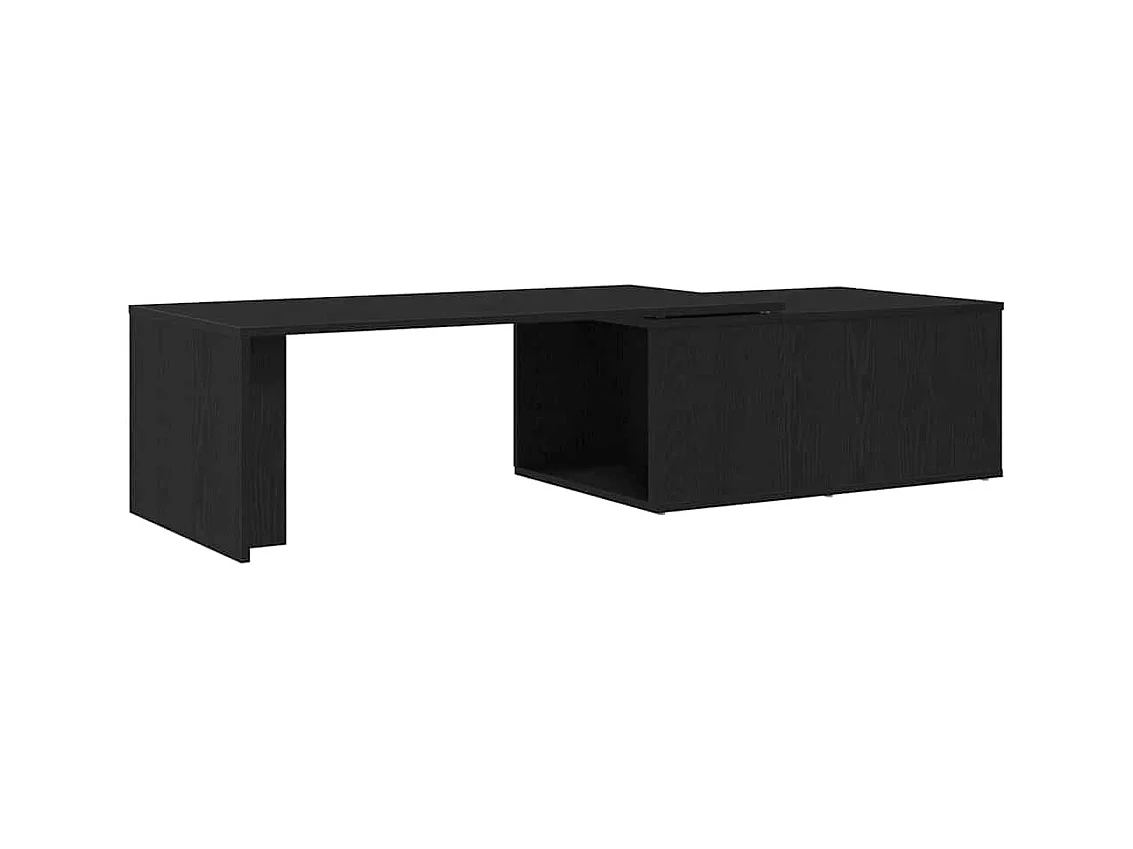Table basse salon-Table d'appoint chêne noir 150x50x35 cm en bois composite SHL98124