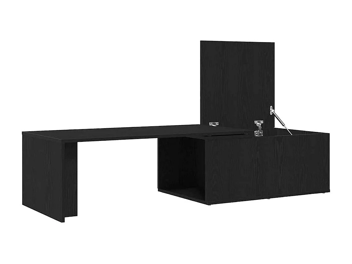 Tavolino da Salotto-Tavolino Basso Rovere Nero 150x50x35 cm SHL31378