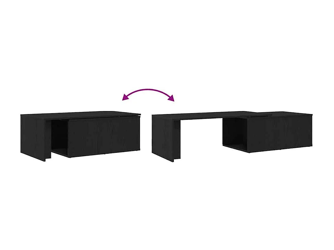 Mesa de centro | Mesa de apoio Carvalho preto 150x50x35 cm