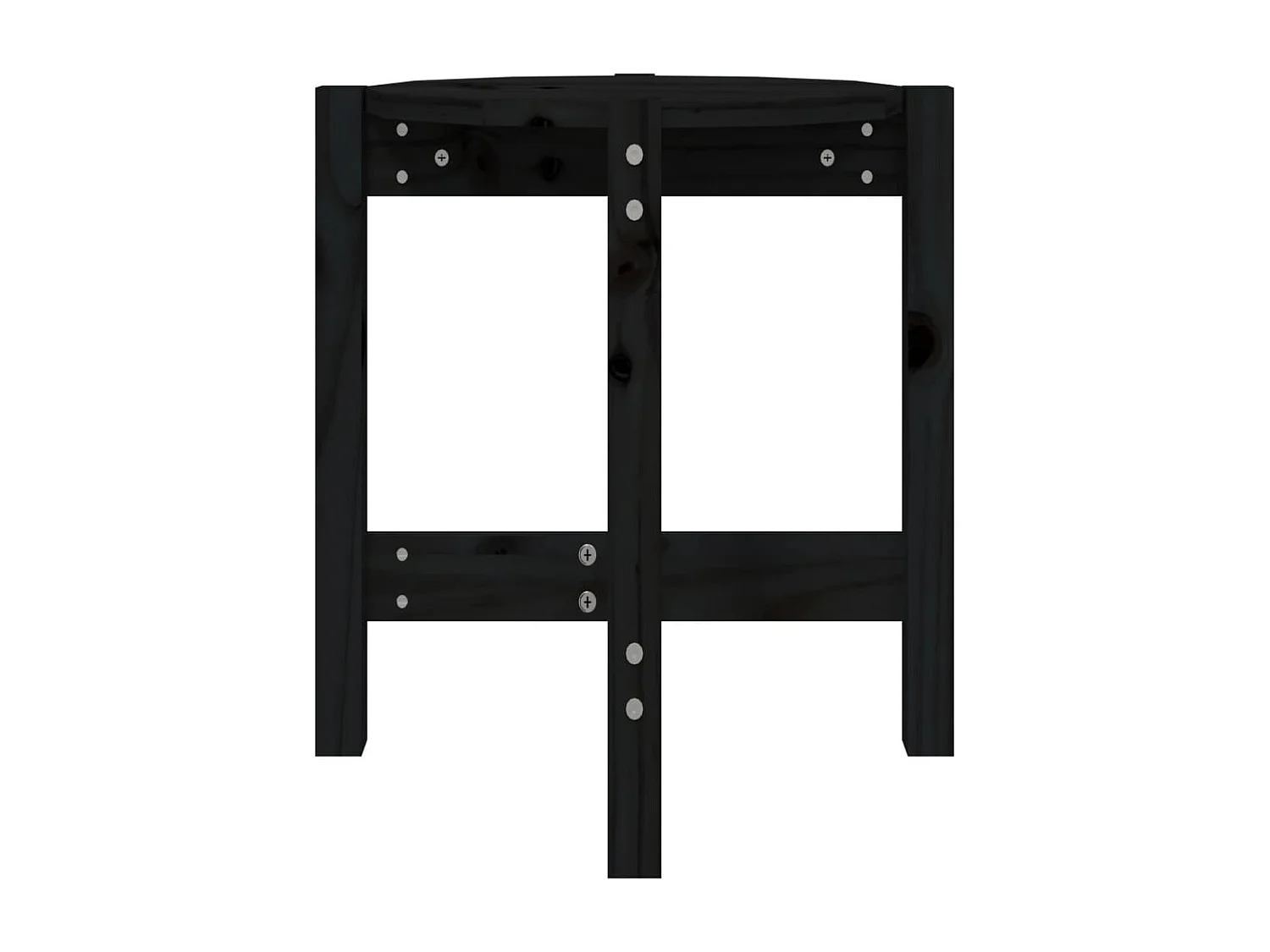Table basse salon-Table d'appoint Noir Ø 42,5x45 cm Bois massif de pin SHL44341