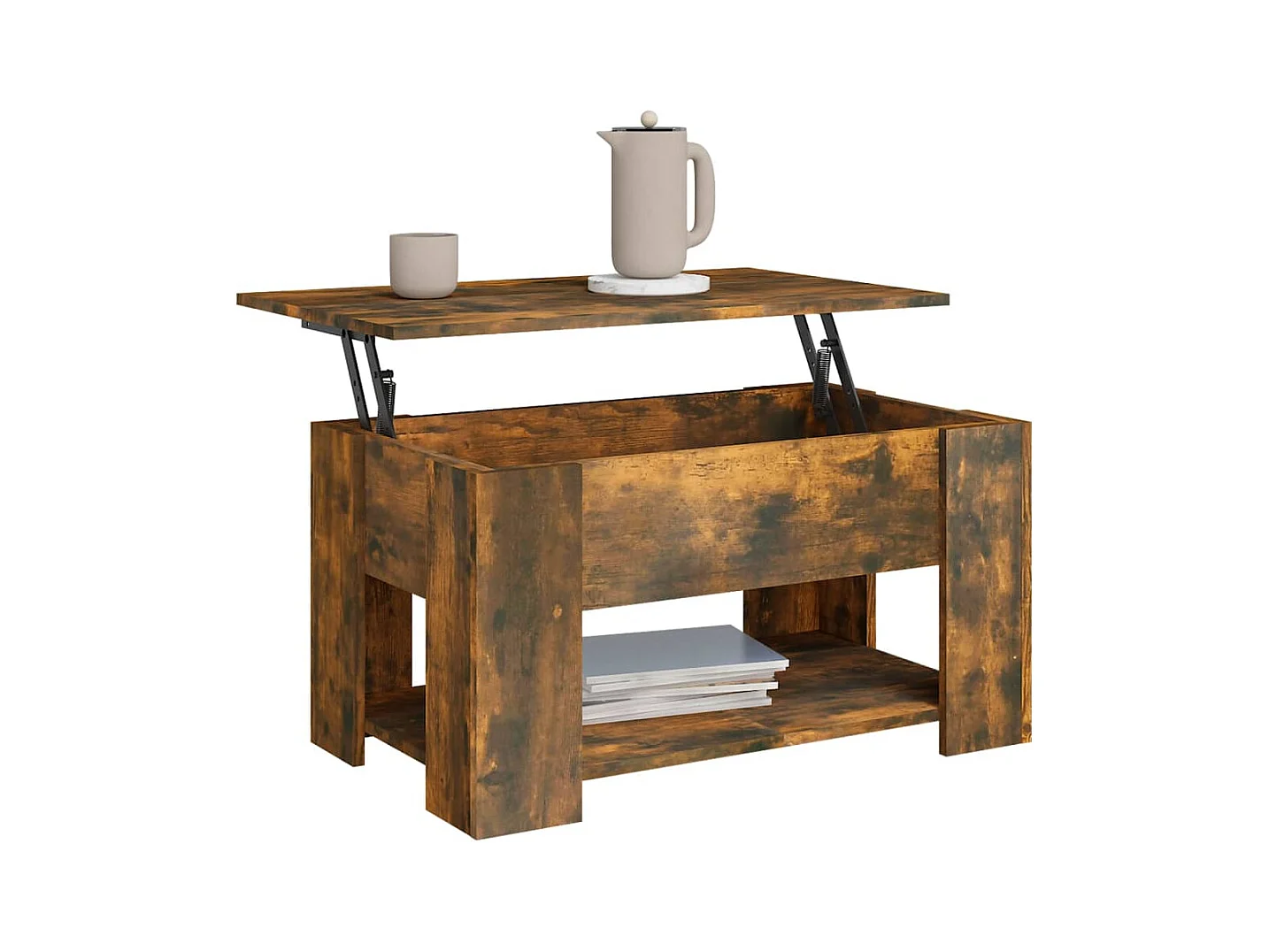 Mesa de centro | Mesa auxiliar madera contrachapada roble ahumado 100x50x40 cm SHL3032