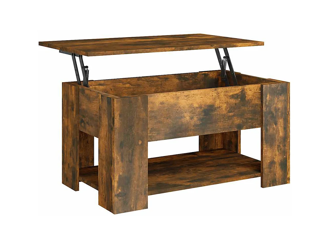 Table basse salon-Table d'appoint Chêne fumé 79x49x41 cm Bois d'ingénierie SHL82010