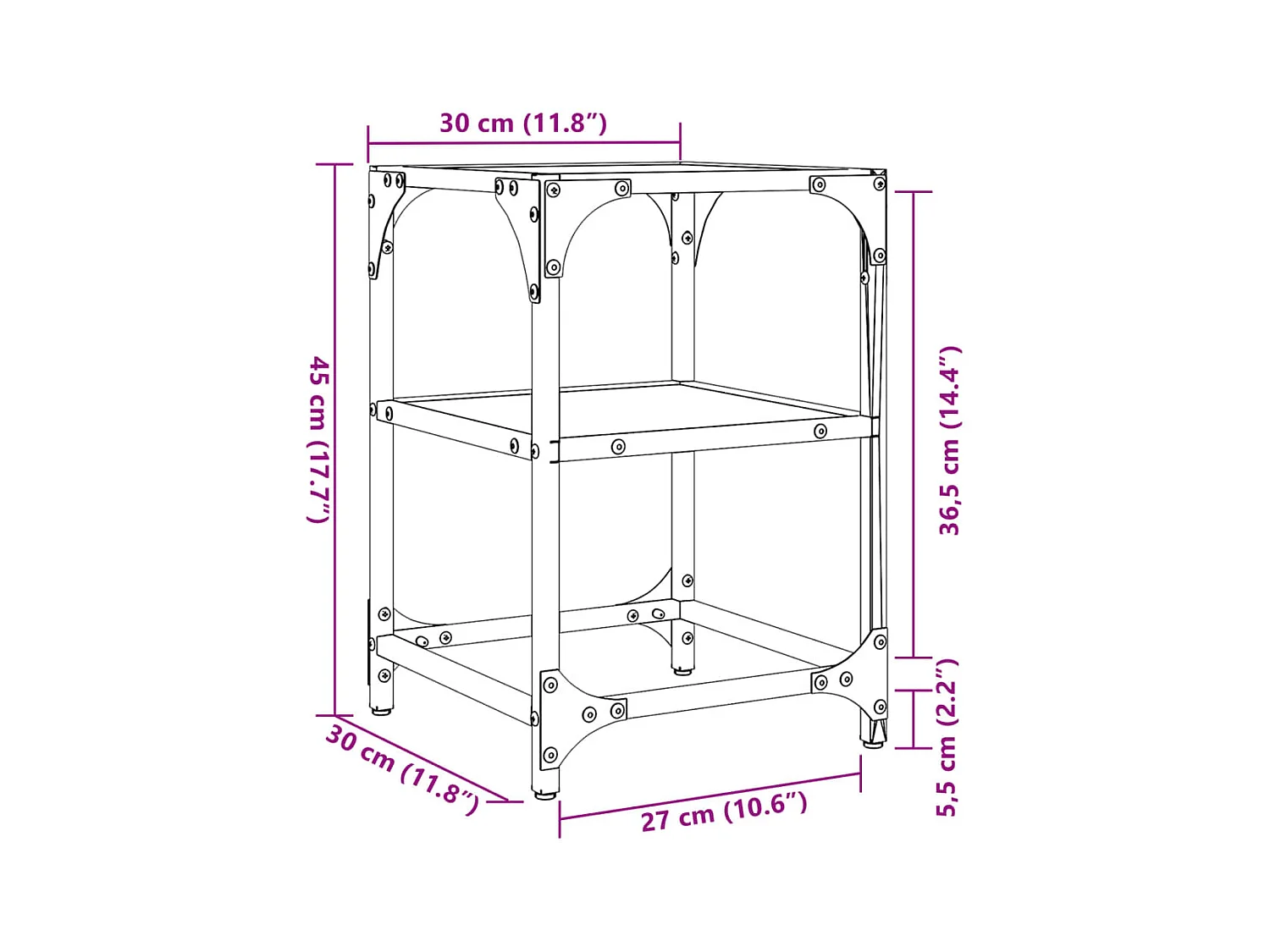 Tables basses salon-Tables d'appoint avec dessus en verre transparent 2 pcs acier SHL3512