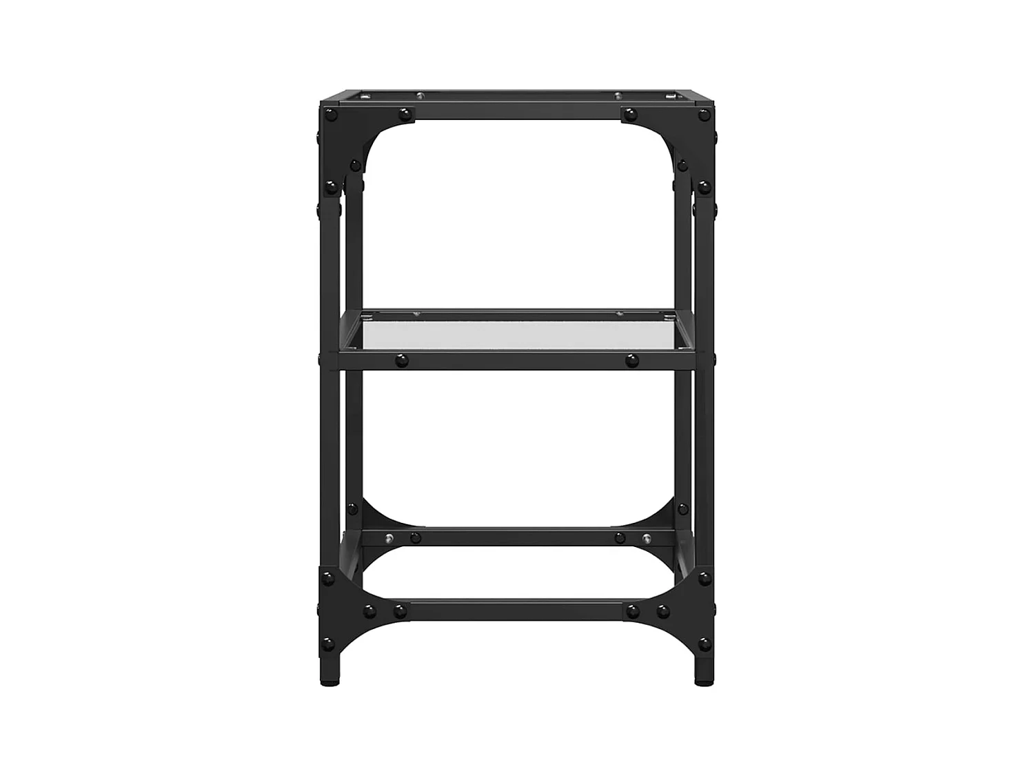 Mesa de centro-Mesa auxiliar madera contrachapada blanca 60x60x30 cm SHL4918