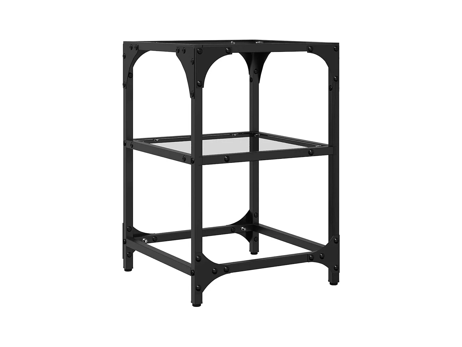 Mesa de centro-Mesa auxiliar madera contrachapada blanca 60x60x30 cm SHL4918