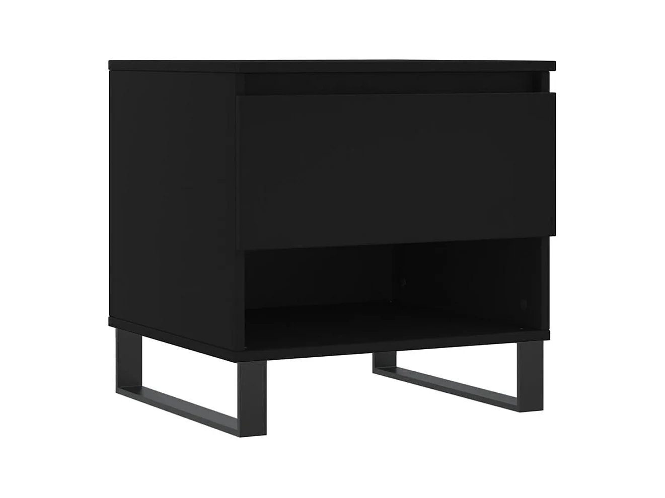 Table basse salon-Table à thé noir 50x46x50 cm bois d’ingénierie SHL24139