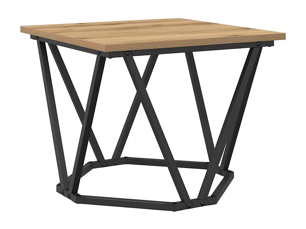 Mesa de centro 3 pcs carvalho artisiano 50x50x40 cm