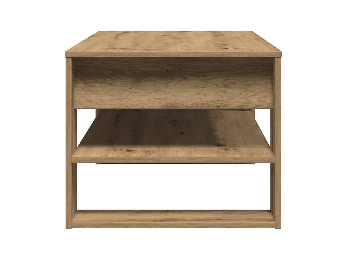 Mesa de centro-Mesa auxiliar-Mesita de centro madera contrachapada gris hormigón 80x80x31 cm SHL26113