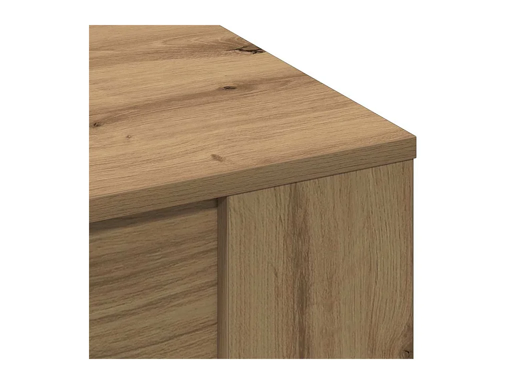 Mesa de centro-Mesa auxiliar-Mesita de centro madera contrachapada gris hormigón 80x80x31 cm SHL26113