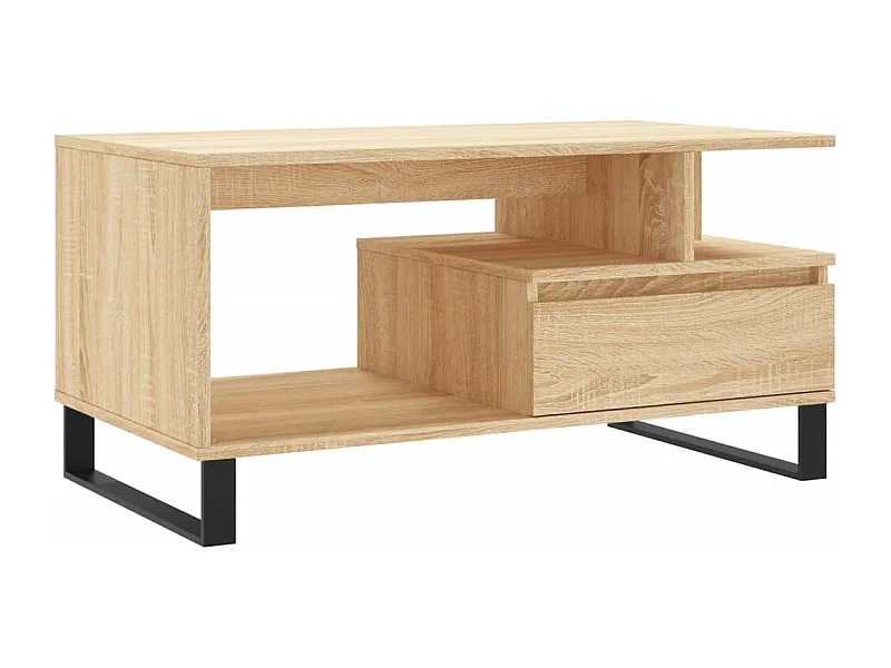 Table basse salon-Table d'appoint Chêne sonoma 90x49x45 cm Bois d'ingénierie SHL96024