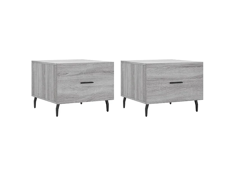 Lot de 2 Tables basses-Tables d'appoint sonoma gris 50x50x40 cm bois d'ingénierie SHL35908