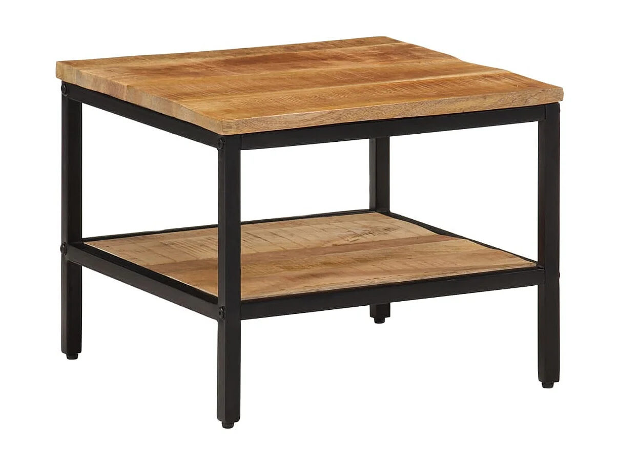 Table basse salon-Table d'appoint 45x45x35 cm bois de manguier massif brut SHL45689