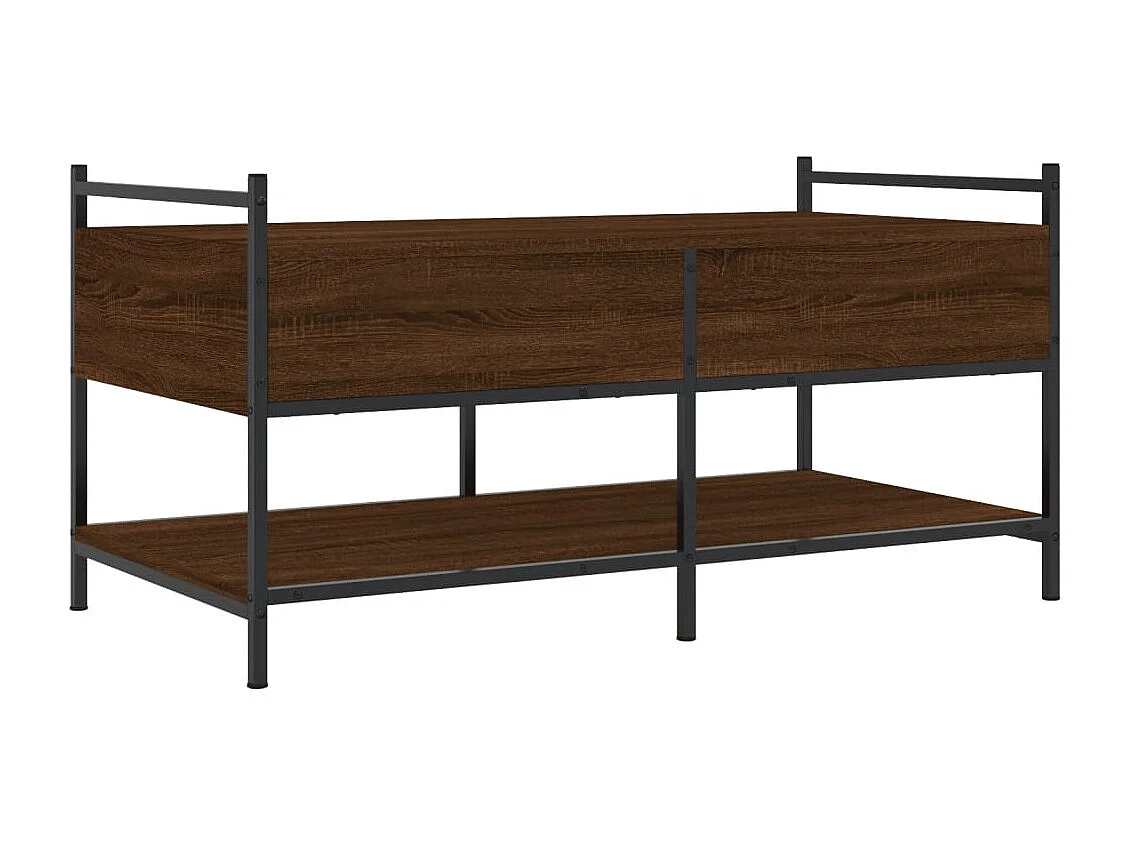 Mesa de centro | Mesa de apoio 99x50x50 cm derivados de madeira carvalho castanho