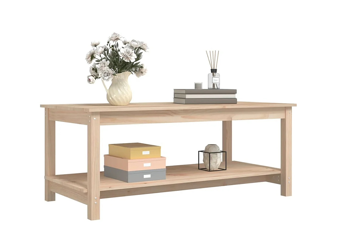 Mesa de centro | Mesa auxiliar madera de ingeniería blanco 102x55x42 cm SHL3339