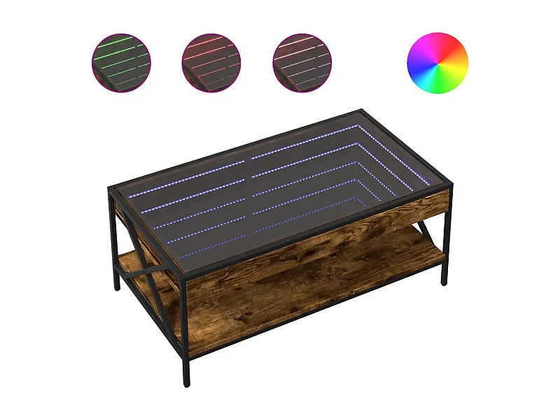 Mesa de centro-Mesa auxiliar madera de ingeniería roble marrón 102x50x36 cm SHL411948
