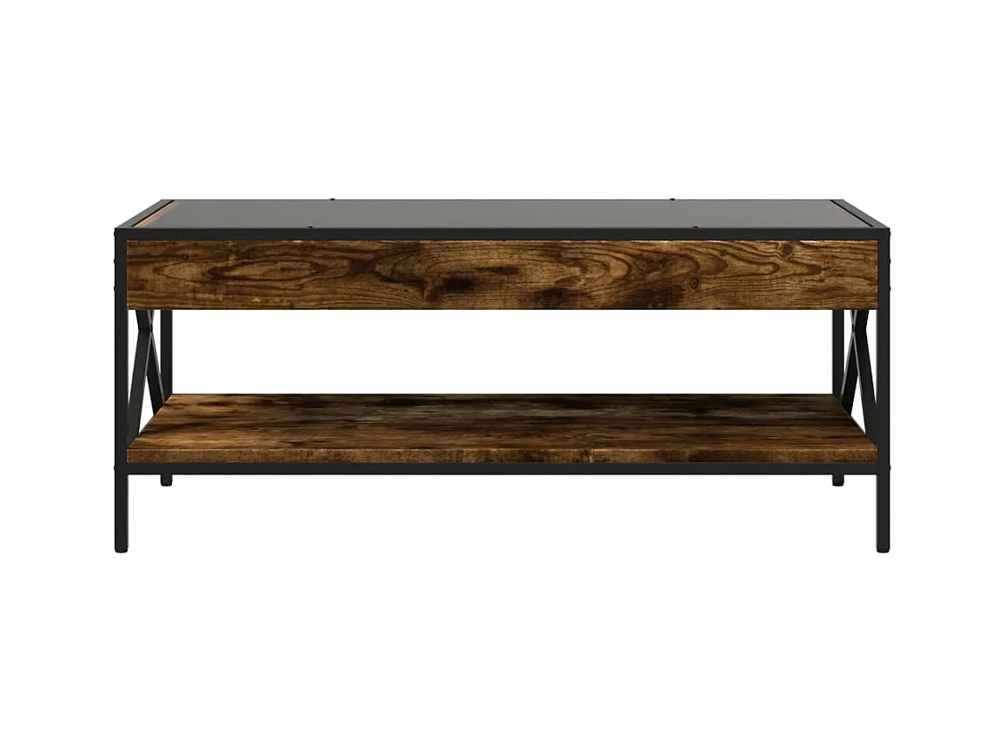 Mesa de centro-Mesa auxiliar madera de ingeniería roble marrón 102x50x36 cm SHL411948